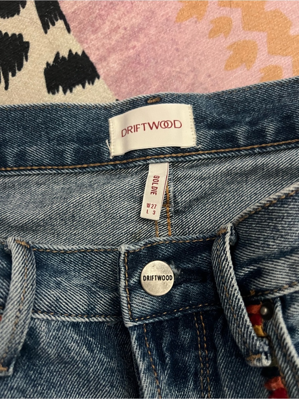 DRIFTWOOD Denim Goldie Jean Embroidered Shorts - Picture 4 of 4